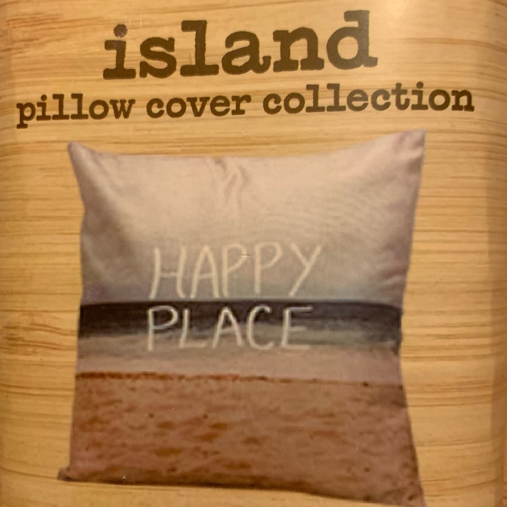 New “Happy Place” Island Pillow Cover Collection from ABC Stores 17.25 x 17.25”